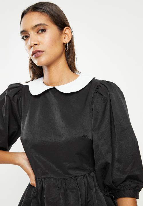 Glamorous - Contrast collar mini dress - black