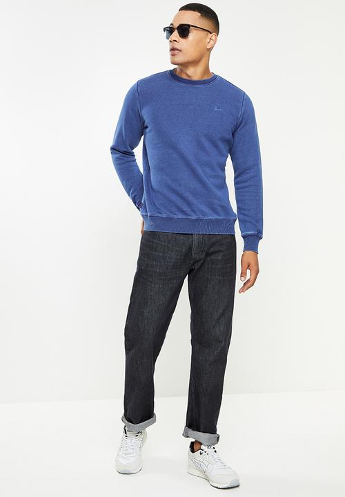 Superdry. - Vintage logo emb crew - navy 