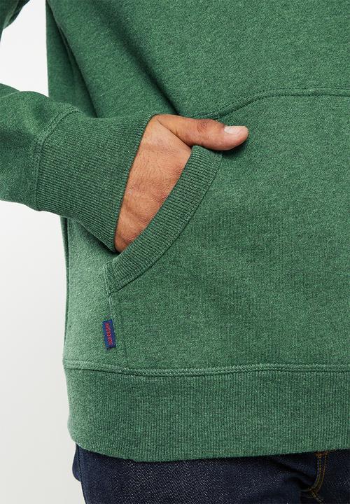 Superdry. - Vintage logo emb hood - green 