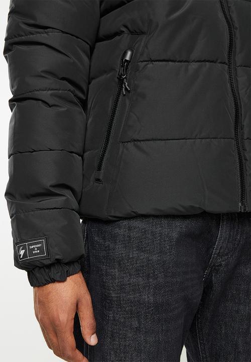 Superdry. - Non hooded sports puffer - black