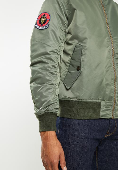 Superdry. - Ma1 hooded bomber - green 