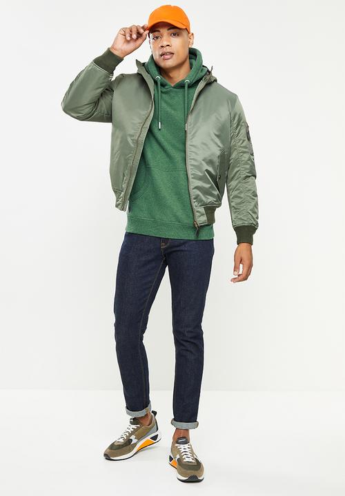Superdry. - Ma1 hooded bomber - green 