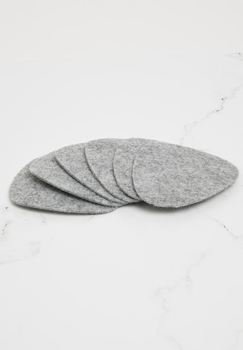 The Joinery - Felt coaster set of 6 pebble - grey