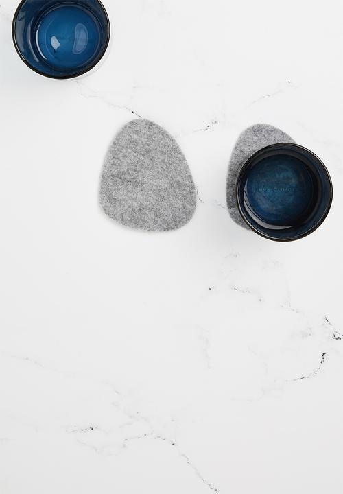 The Joinery - Felt coaster set of 6 pebble - grey