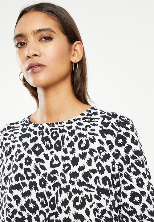Glamorous - Leopard print dress - black & white 