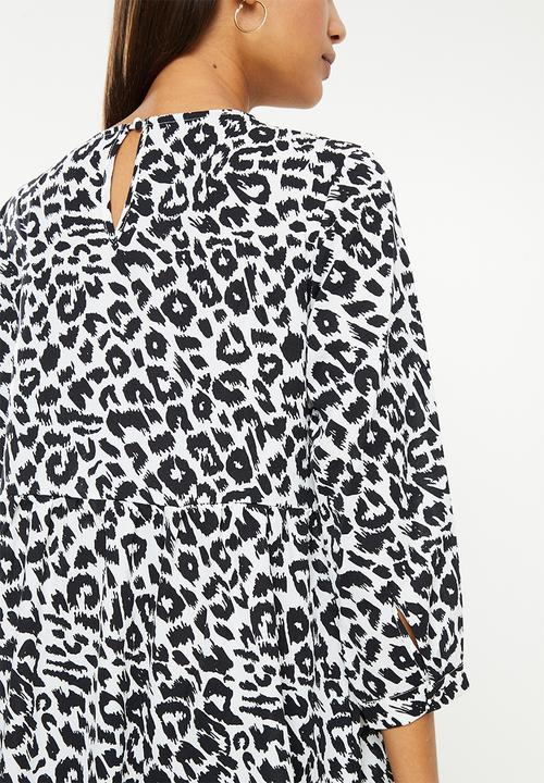 Glamorous - Leopard print dress - black & white 