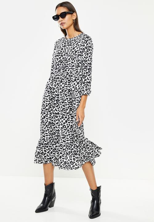 Glamorous - Leopard print dress - black & white 