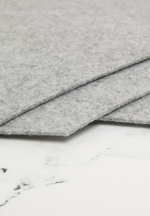 The Joinery - Felt placemat set of 4 hexagon - grey 