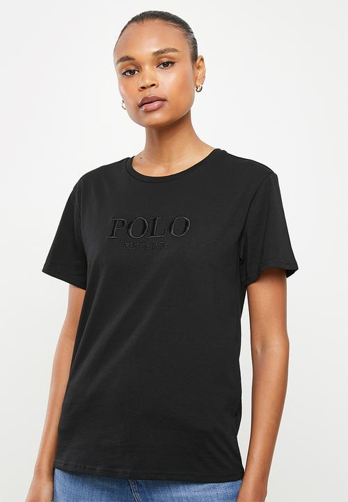POLO - Wmn short sleeve logo tee - black