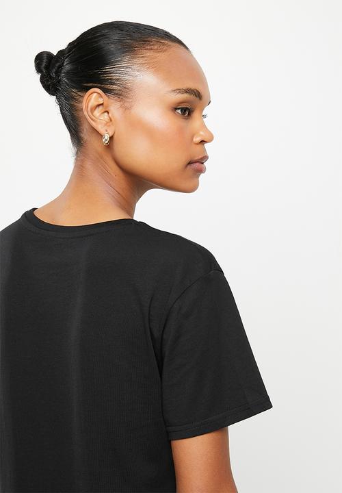 POLO - Wmn short sleeve logo tee - black