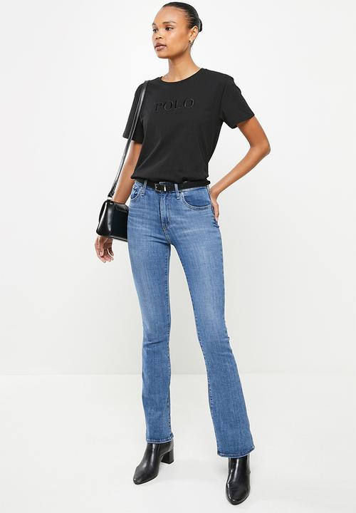 POLO - Wmn short sleeve logo tee - black