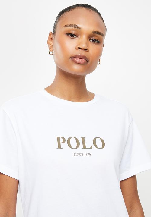 POLO - Wmn short sleeve long line sport tee - white