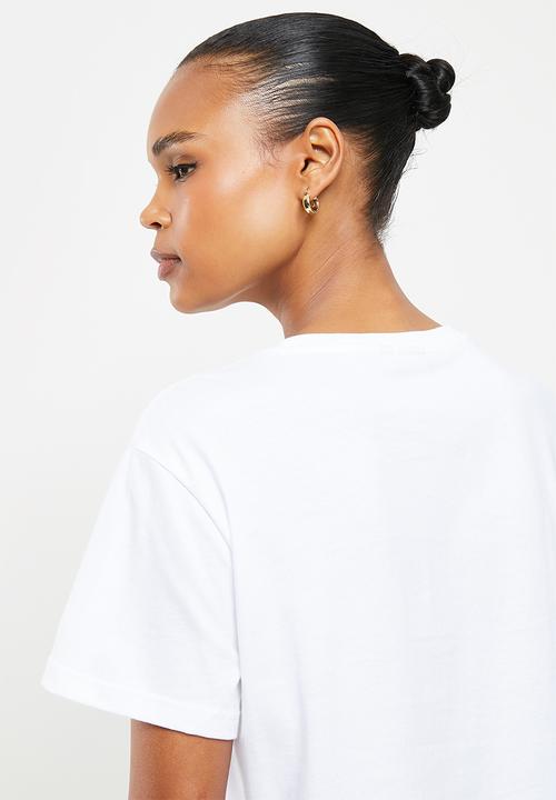 POLO - Wmn short sleeve long line sport tee - white