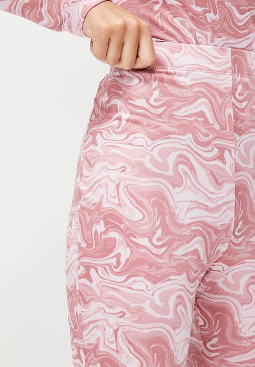 Blake - Printed fit & flare trouser - marble print
