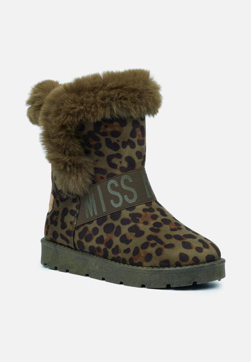 Miss Black - Rae3 ankle boot - olive