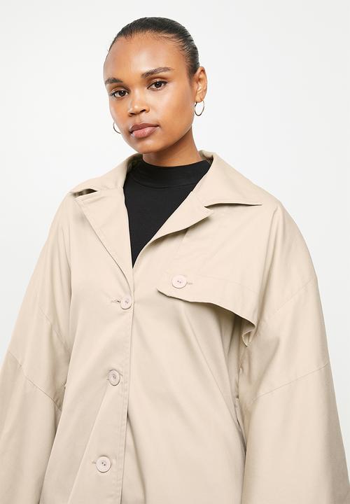 AMANDA LAIRD CHERRY - Anderson trench poncho - stone