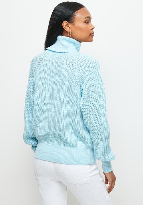 edit - Oversized raglan jumper - pale blue