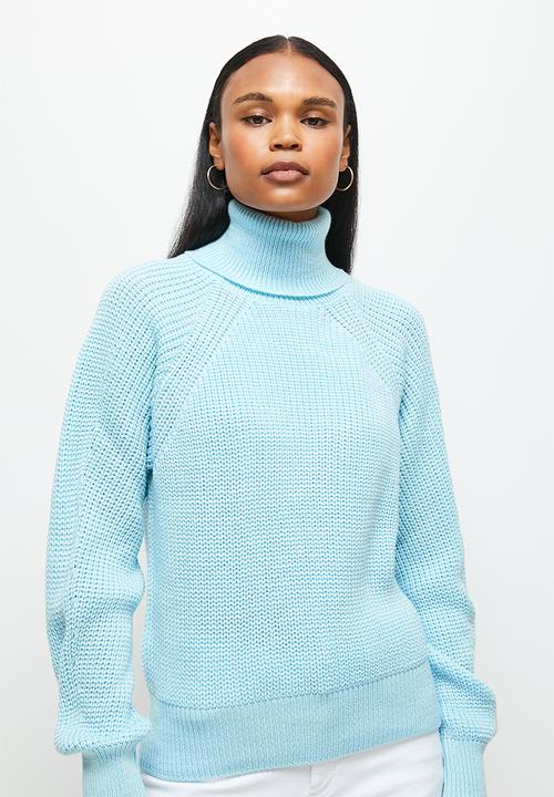 edit - Oversized raglan jumper - pale blue