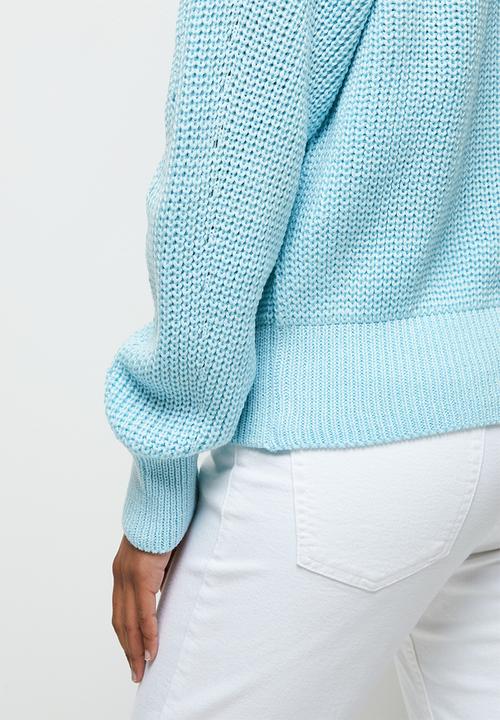 edit - Oversized raglan jumper - pale blue