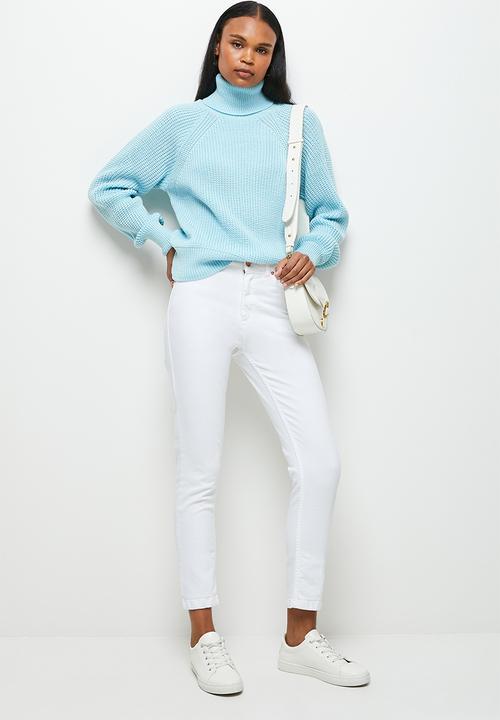 edit - Oversized raglan jumper - pale blue
