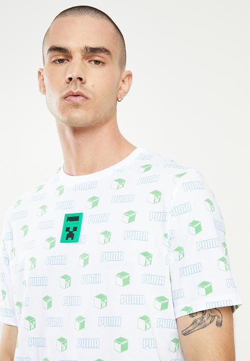 PUMA - PUMA x MINECRAFT Printed Men's Tee - White