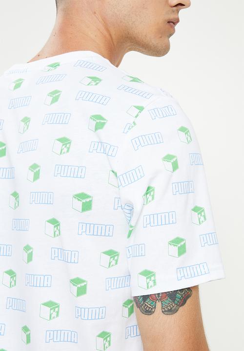 PUMA - PUMA x MINECRAFT Printed Men's Tee - White