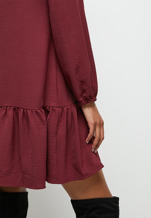 MILLA - Button down mini dress - chocolate truffle