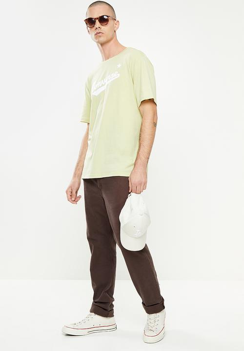Converse - Scripted logo boost tee - olive