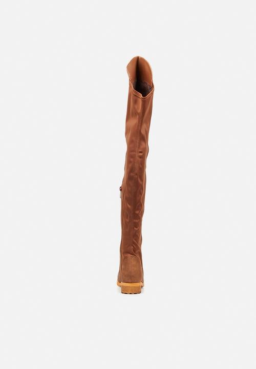Miss Black - Krabi1 over the knee boot - brown