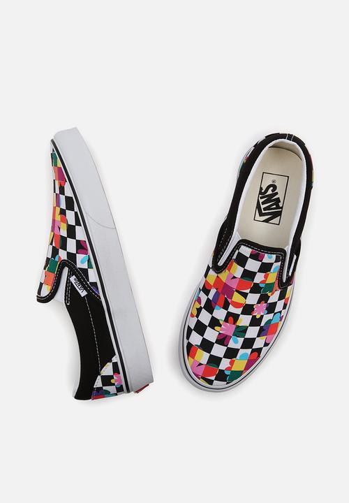 Vans - Ua classic slip-on - (floral checkerboard) black/true white