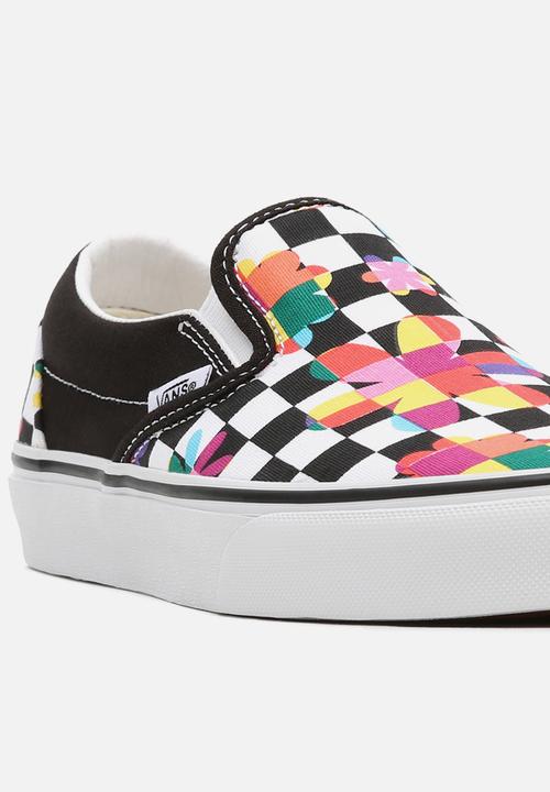 Vans - Ua classic slip-on - (floral checkerboard) black/true white