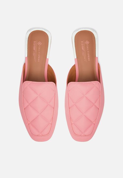 Call It Spring - Dollie mule - bright pink