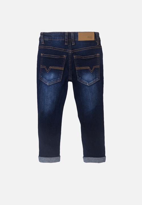 MINOTI - Denim jean with fraying detail - blue 