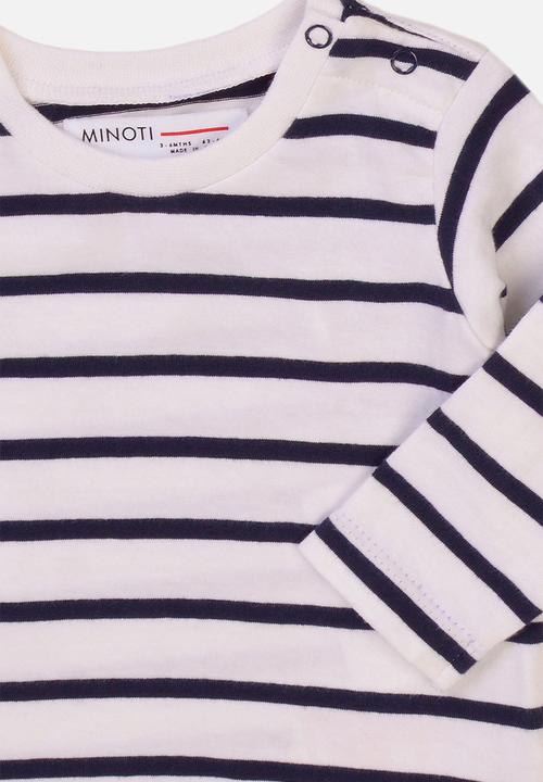 MINOTI - 2 Piece long sleeve tee & dungaree set - grey 