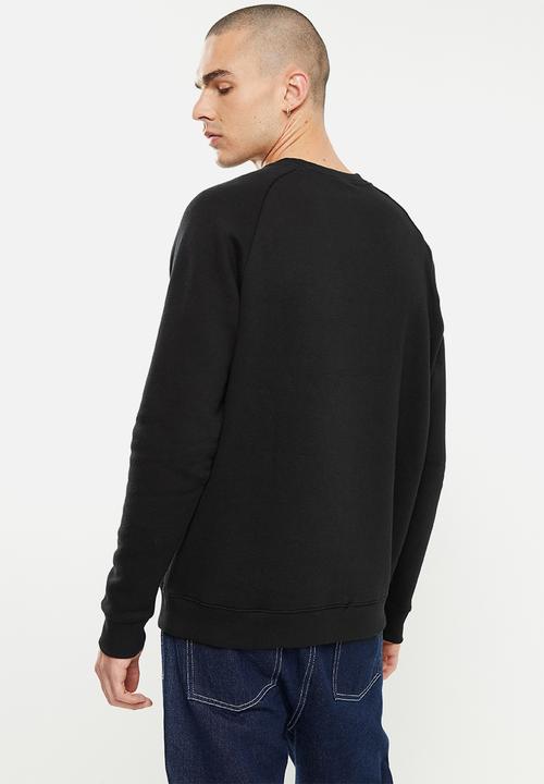 adidas Originals - originals essential trefoil crew sweat top - black