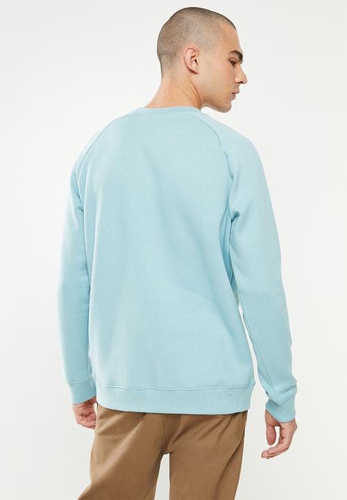 adidas Originals - originals essential trefoil crew sweat top - magic blue