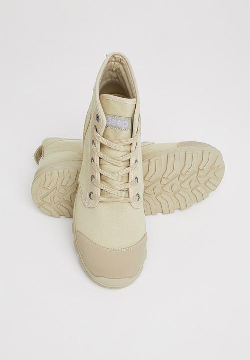 JEEP - Fabric mid ankle boot - stone