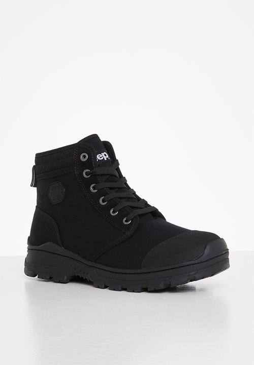 JEEP - Fabric mid ankle boot - black