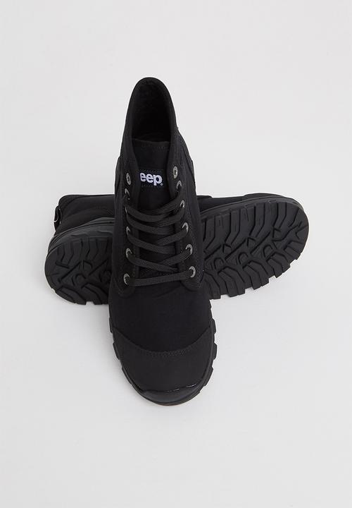 JEEP - Fabric mid ankle boot - black