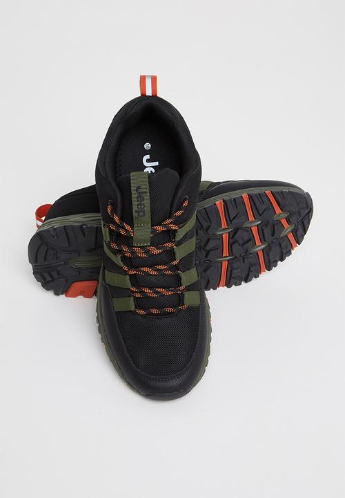JEEP - Tech walking sneaker - black & olive