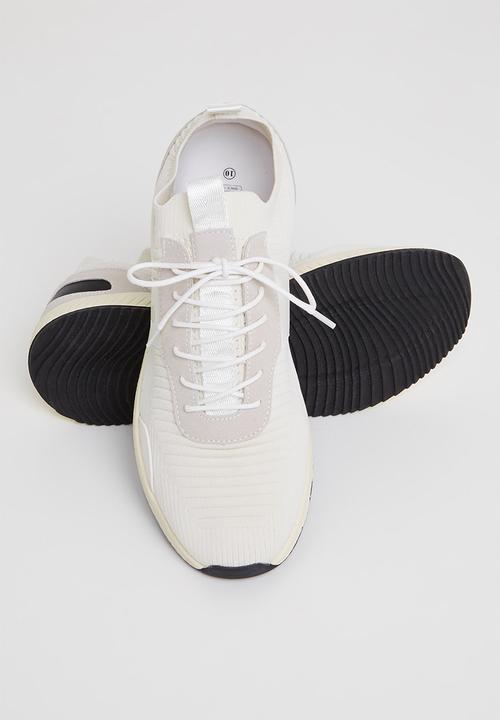 POLO - Polo side flash knit snkeaer - off white