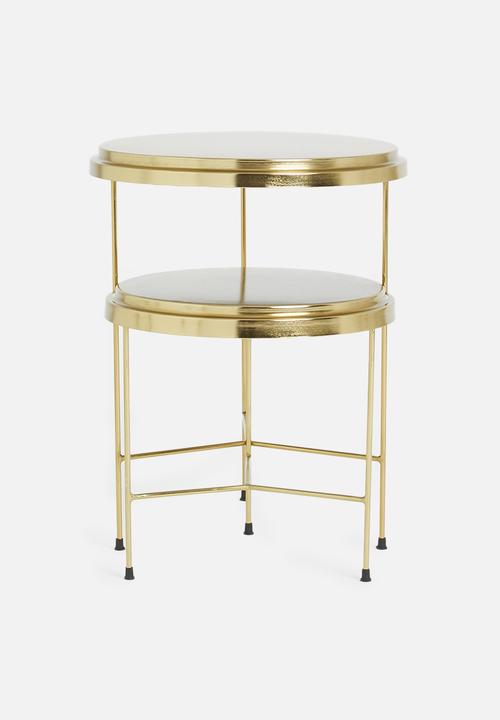 Sixth Floor - Metallic nested tables - gold