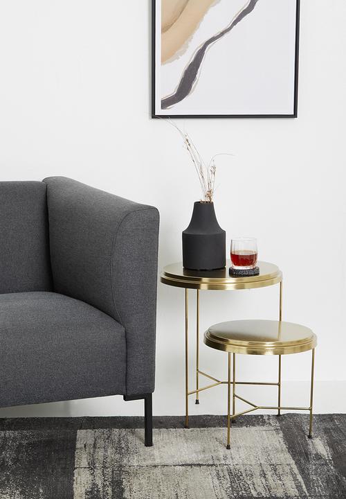 Sixth Floor - Metallic nested tables - gold