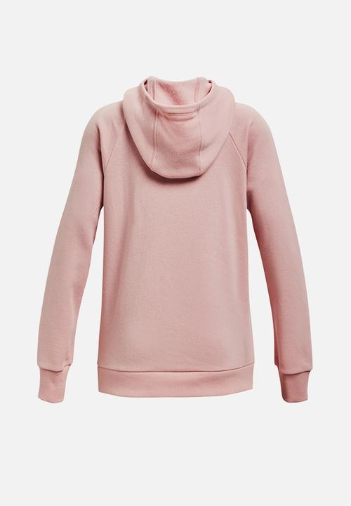 Under Armour - Rival logo hoodie - retro pink & cloudless sky