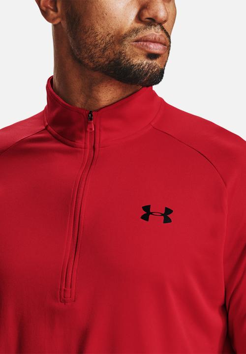 Under Armour - UA Tech™ ½ Zip Long Sleeve Tee- Red &