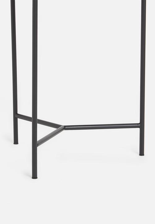 Sixth Floor - Moon marble side table - black