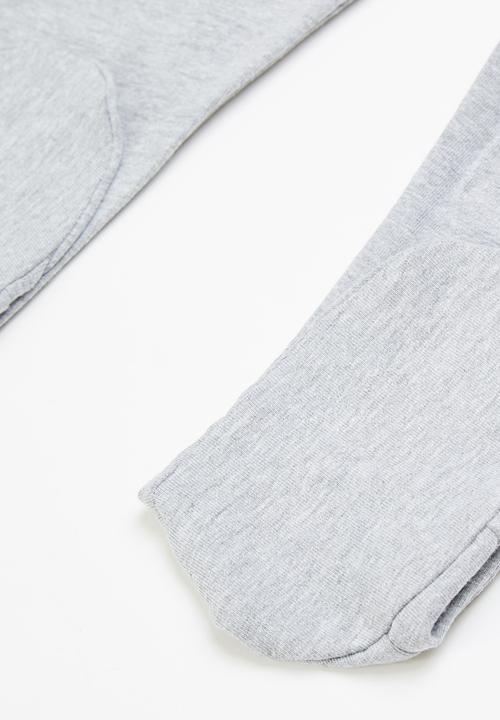Pop Candy - Boys 2 pack footed leggings - black & grey