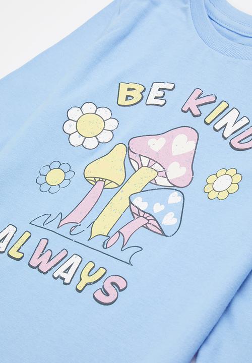 Pop Candy - 2 pack printed tee - blue & pink