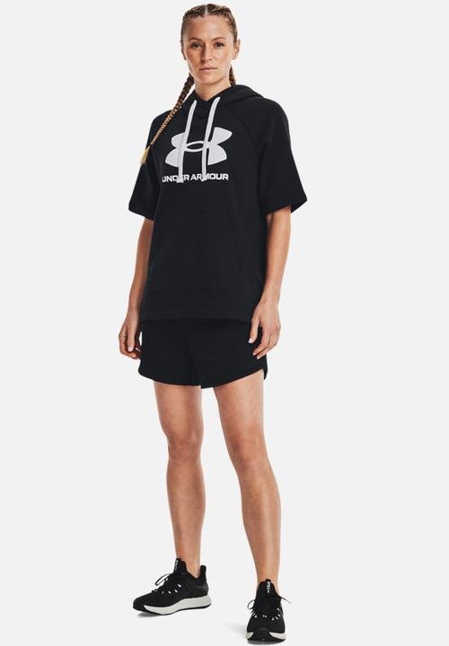 Under Armour - Rival fleece short - black & white