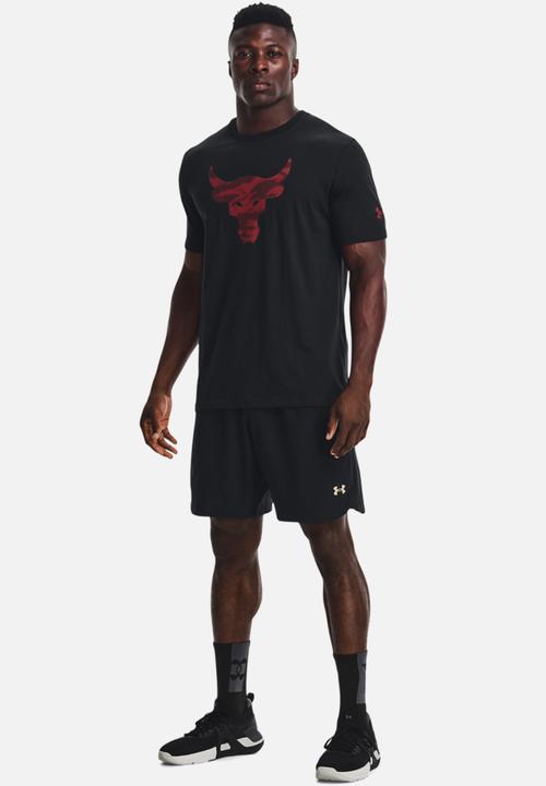 Under Armour - UA Project Rock Brahma Bull Short Sleeve Tee - Black & Red